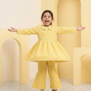 Yellow Gingham 2-Piece Set | Peter Pan Collar Co-Ord